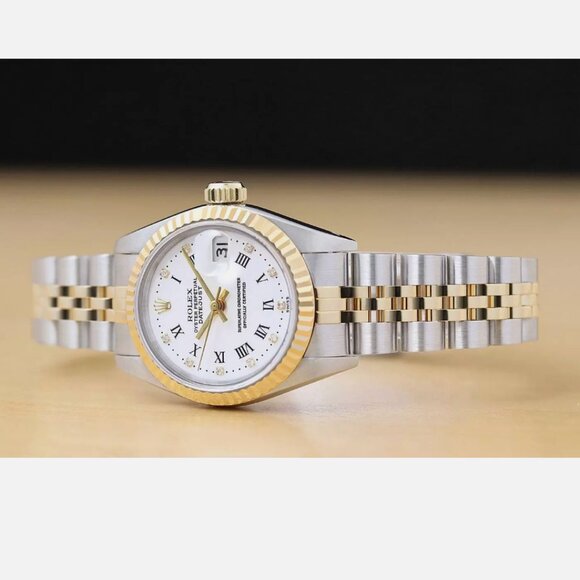 Rolex Ladies Factory Diamond Gold Two Tone 18k Gold Watch main image 6